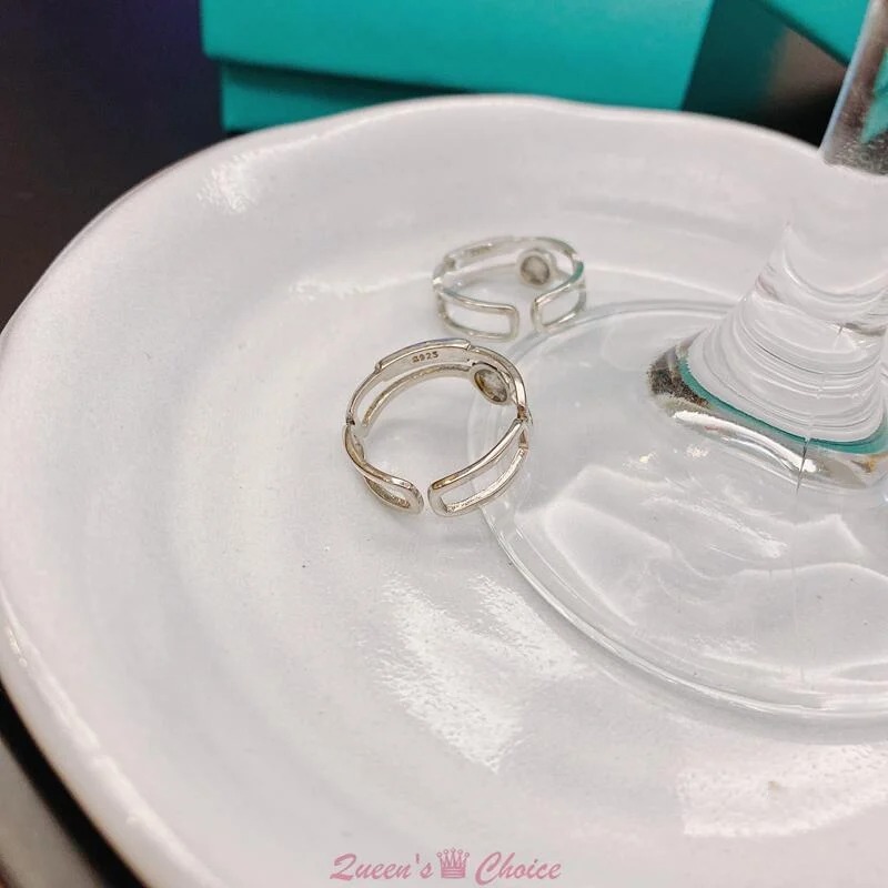 簡約笑臉S925純銀開口戒指-細節圖6