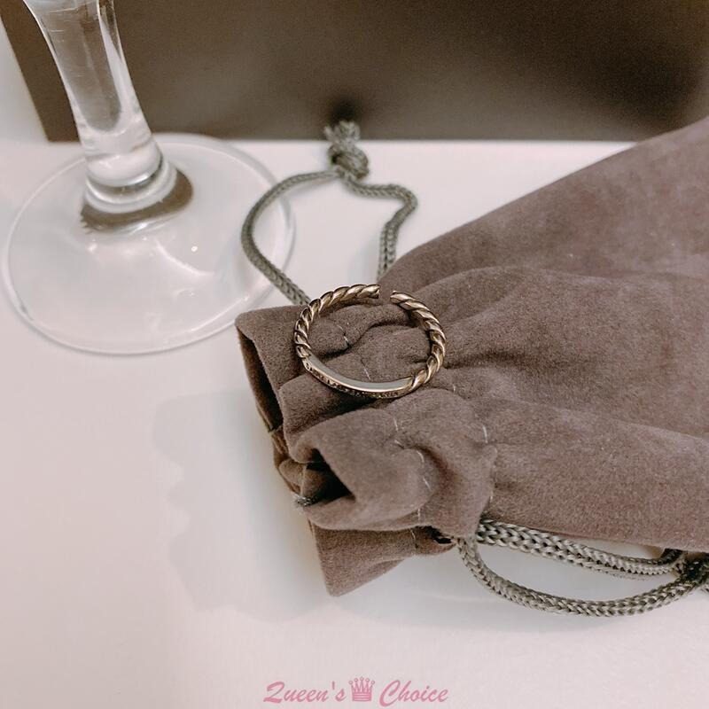 簡約款細麻花刻字S925純銀戒指-細節圖3