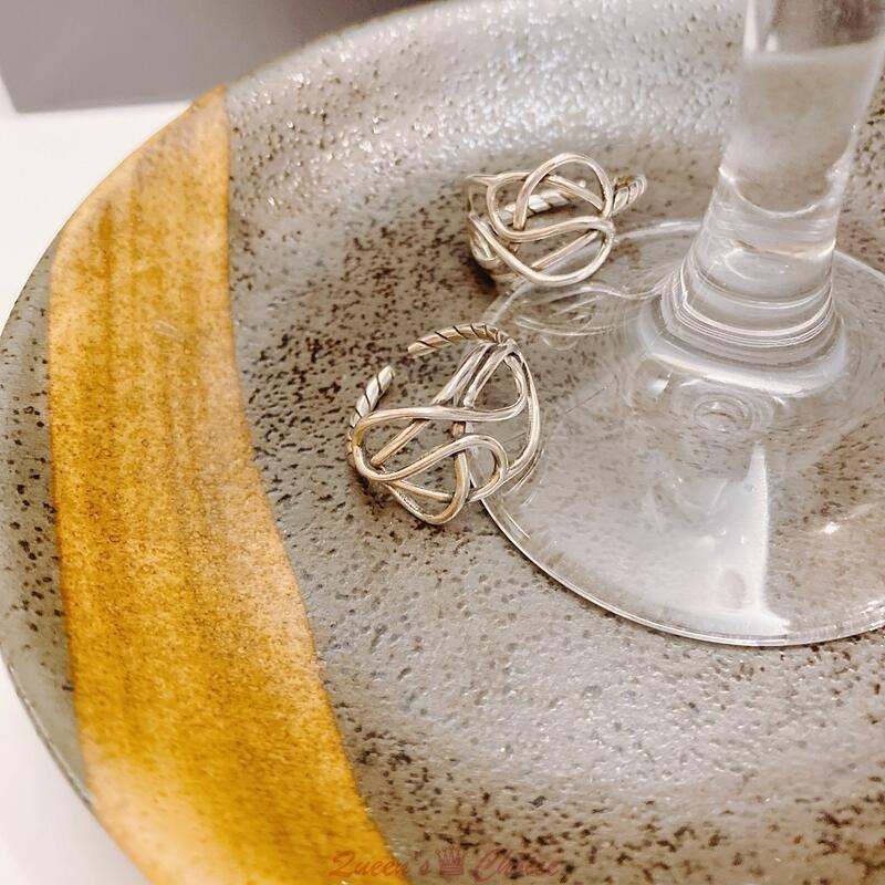 設計款流線形線條誇張S925純銀戒指-細節圖2