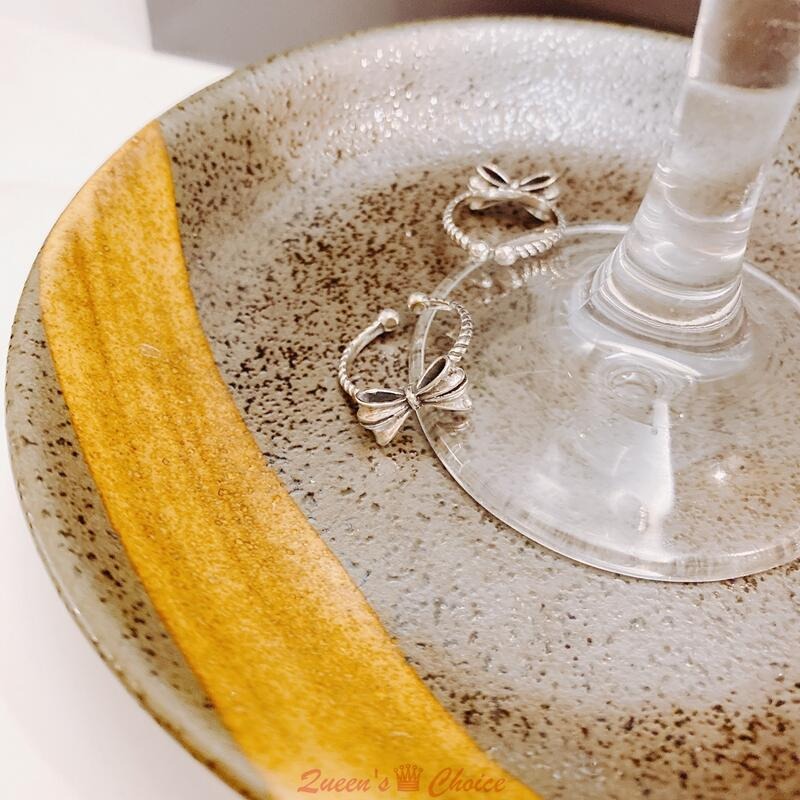 立體蝴蝶結S925純銀戒指-細節圖5