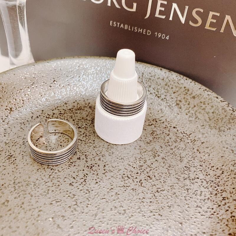 簡約線條紋路S925純銀戒指-細節圖2