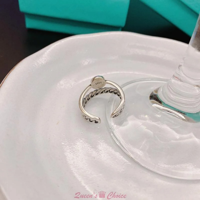 雙層大黑鑽S925純銀戒指-細節圖2