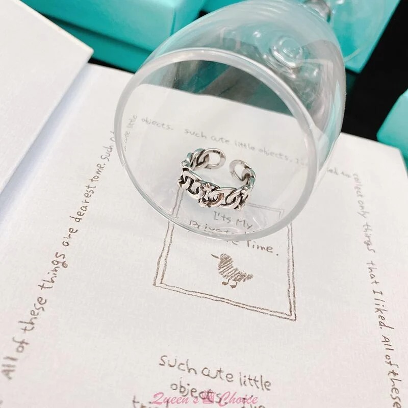 星星鎖鏈S925純銀戒指-細節圖3