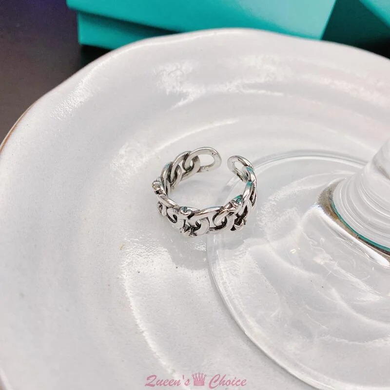 星星鎖鏈S925純銀戒指-細節圖4