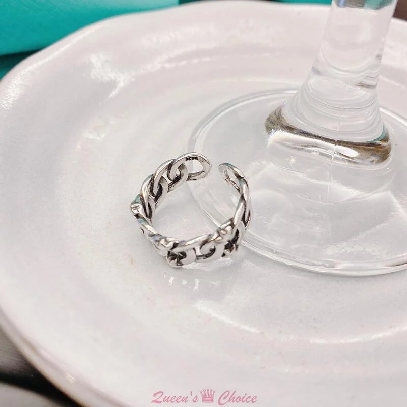 星星鎖鏈S925純銀戒指-細節圖5