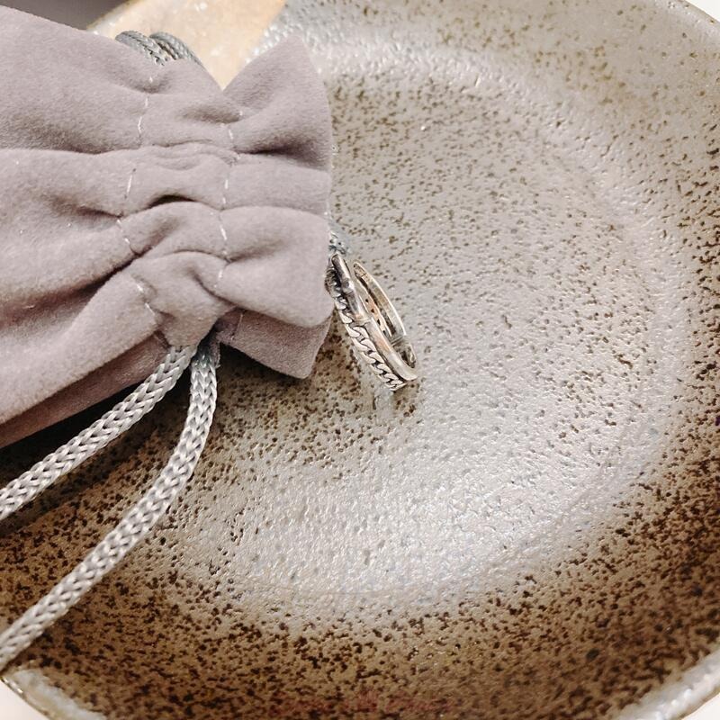 精巧麻花蝴蝶結S925純銀戒指-細節圖2