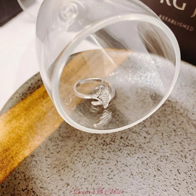 人魚尾巴S925純銀戒指-細節圖3