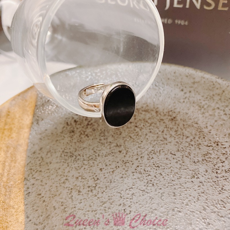 歐美風誇張大黑鑽S925純銀戒指-細節圖4