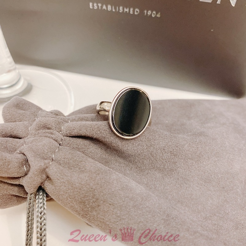 歐美風誇張大黑鑽S925純銀戒指-細節圖6