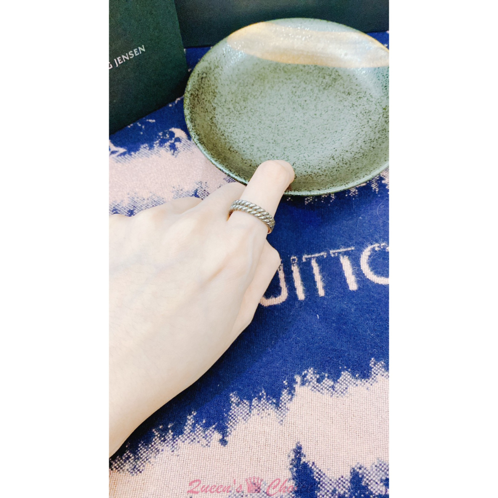 雙層麻花編織戒指-細節圖3