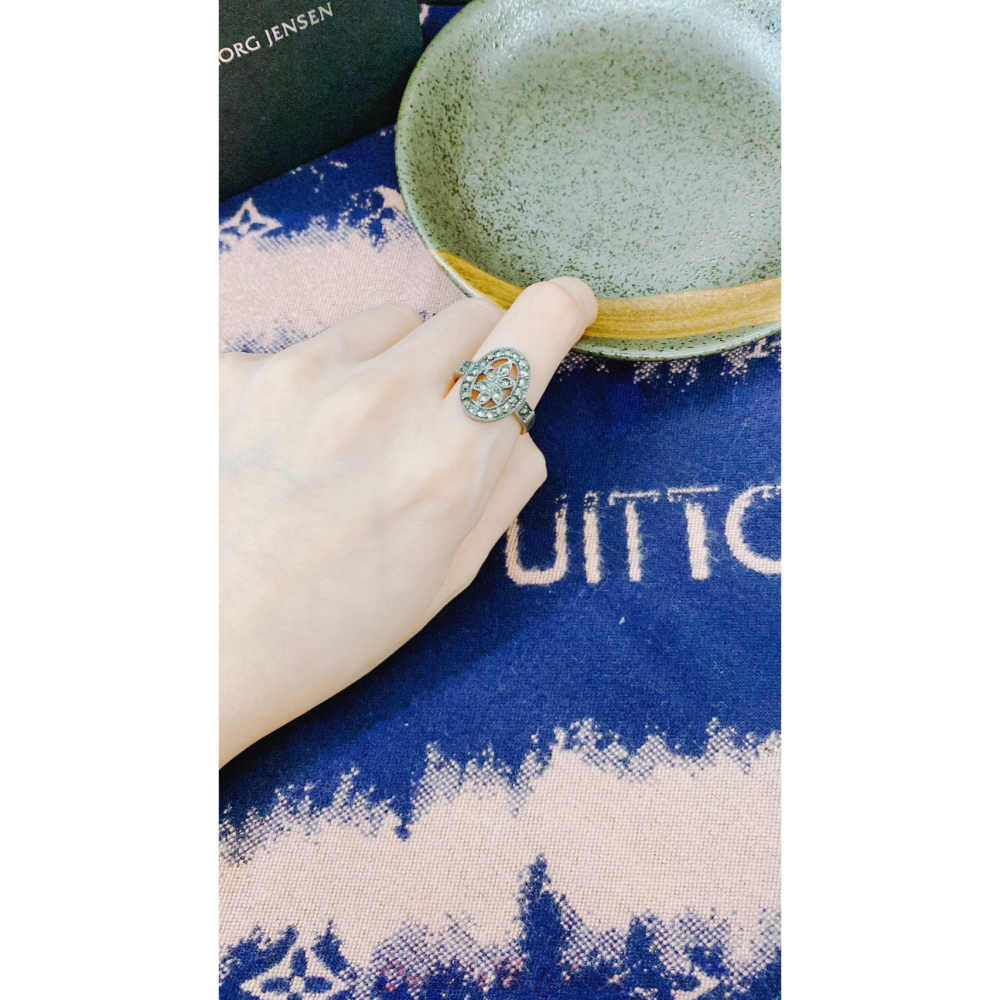 宮廷風小鑽花S925純銀戒指-細節圖2