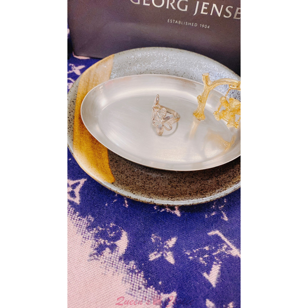 造型款鏤空兩朵花S925純銀戒指-細節圖2