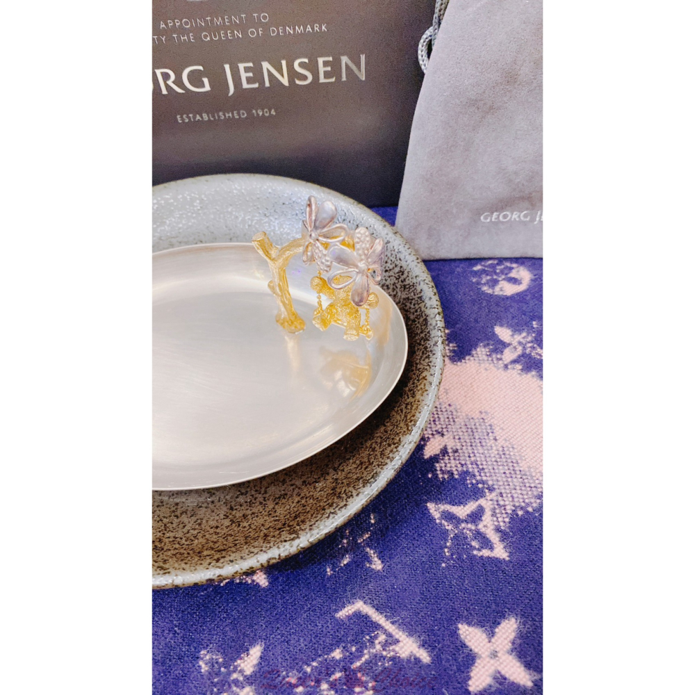 造型款鏤空兩朵花S925純銀戒指-細節圖3