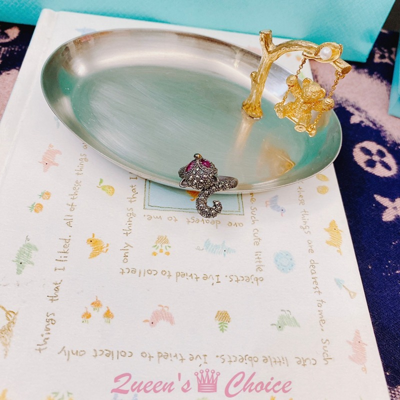 獨家設計款鋯石紅眼狐狸S925純銀戒指-細節圖2