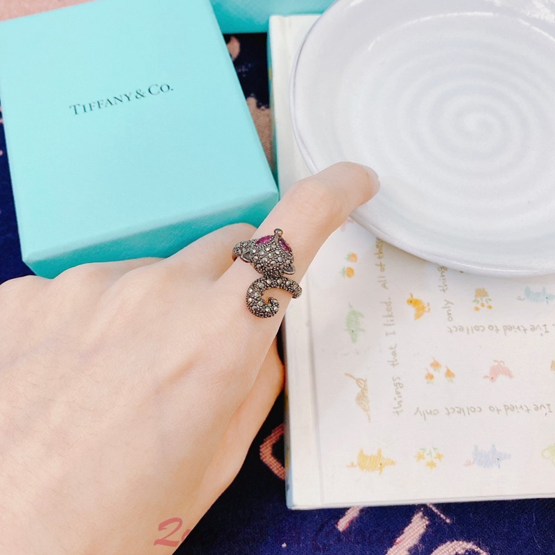 獨家設計款鋯石紅眼狐狸S925純銀戒指-細節圖6