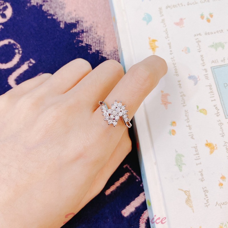 亮麗款花冠小水鑽戒指-細節圖6