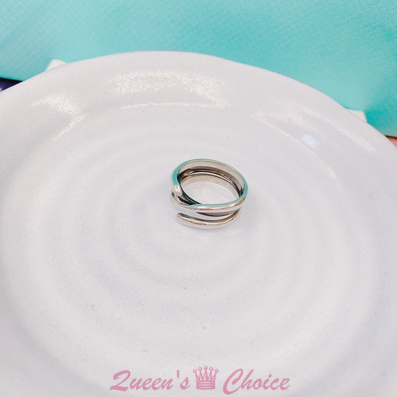 中性款銀黑線條百搭鋼戒-細節圖4