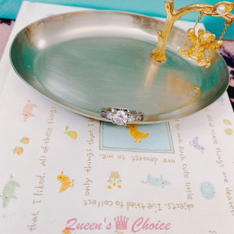 婚戒款單顆閃耀大鑽S925純銀戒指-細節圖2