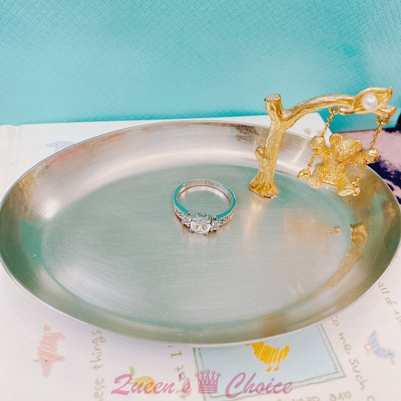 婚戒款單顆閃耀大鑽S925純銀戒指-細節圖3