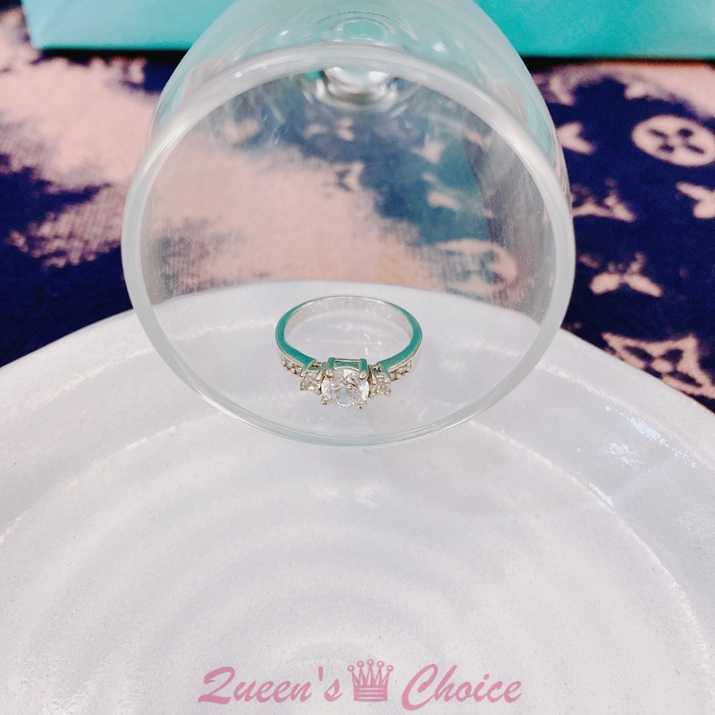 婚戒款單顆閃耀大鑽S925純銀戒指-細節圖4