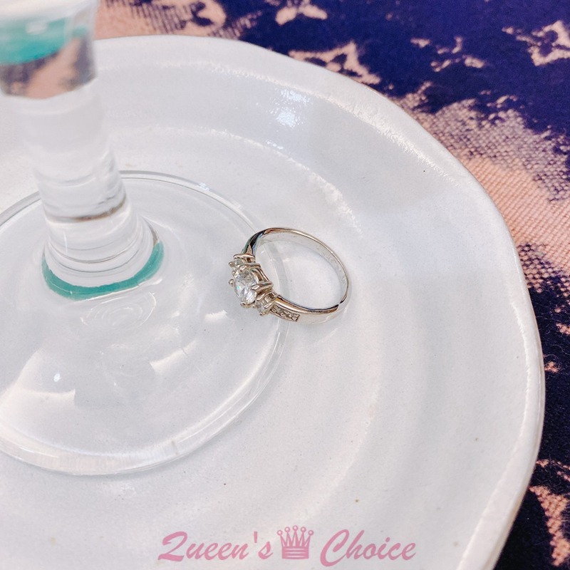 婚戒款單顆閃耀大鑽S925純銀戒指-細節圖5