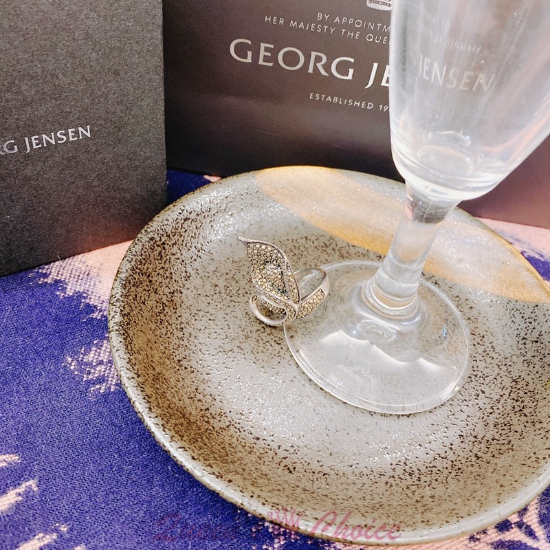 設計款鋯石紅鶴花戒指-細節圖4