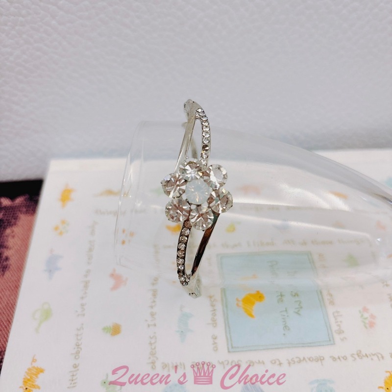小清新閃亮水鑽花朵316L手環-細節圖6