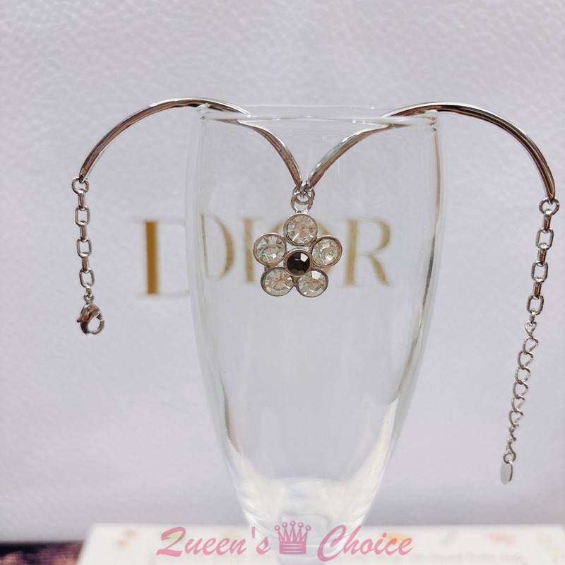 清新款垂墜小花奧地利水鑽316L手鍊/手環-細節圖6