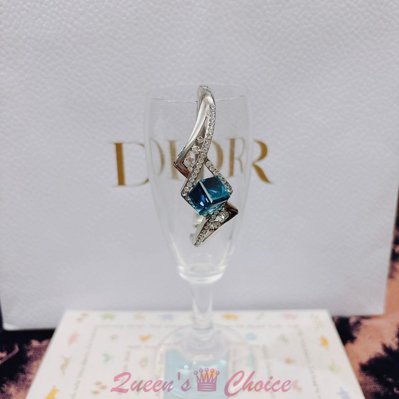 奢華款湖水綠大方塊奧地利水鑽手鍊/手環-細節圖6