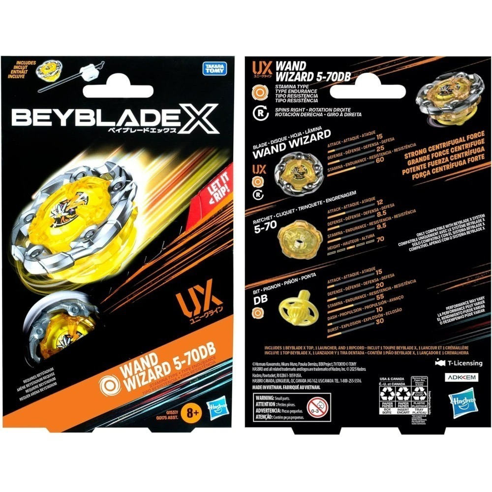 <現貨販售中>美版Beyblade X 魔導神杖  5-70DB UX 現貨最後一顆販售中!-細節圖3