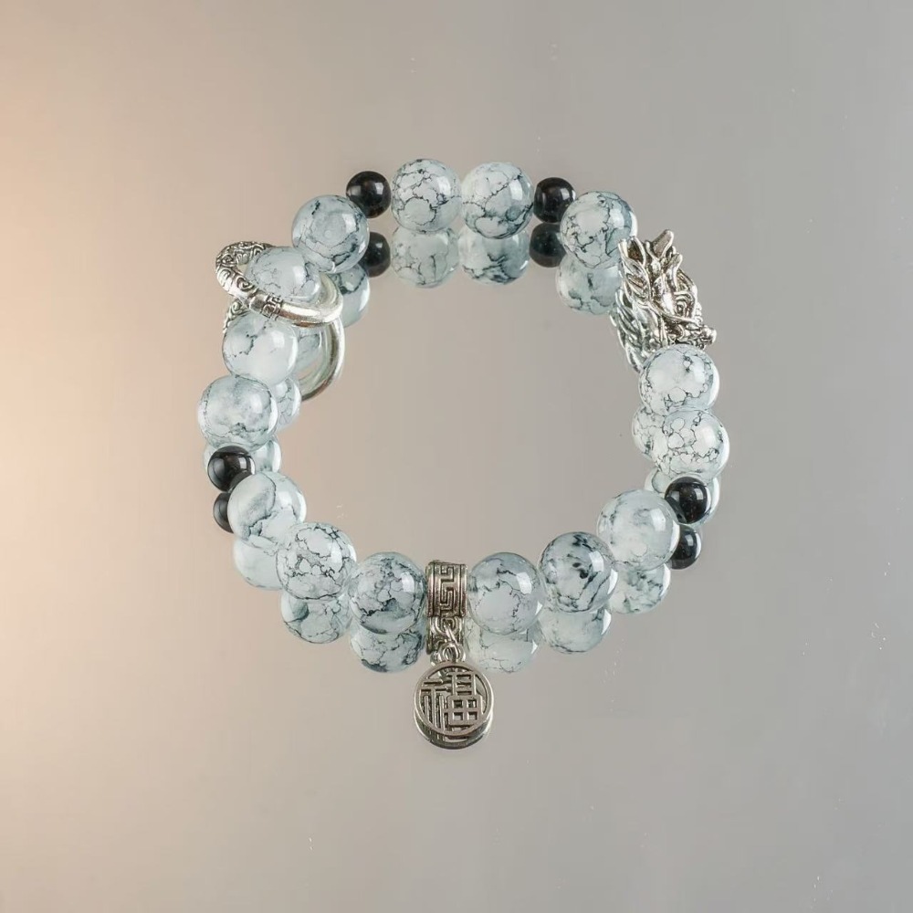 水墨龍珠福牌