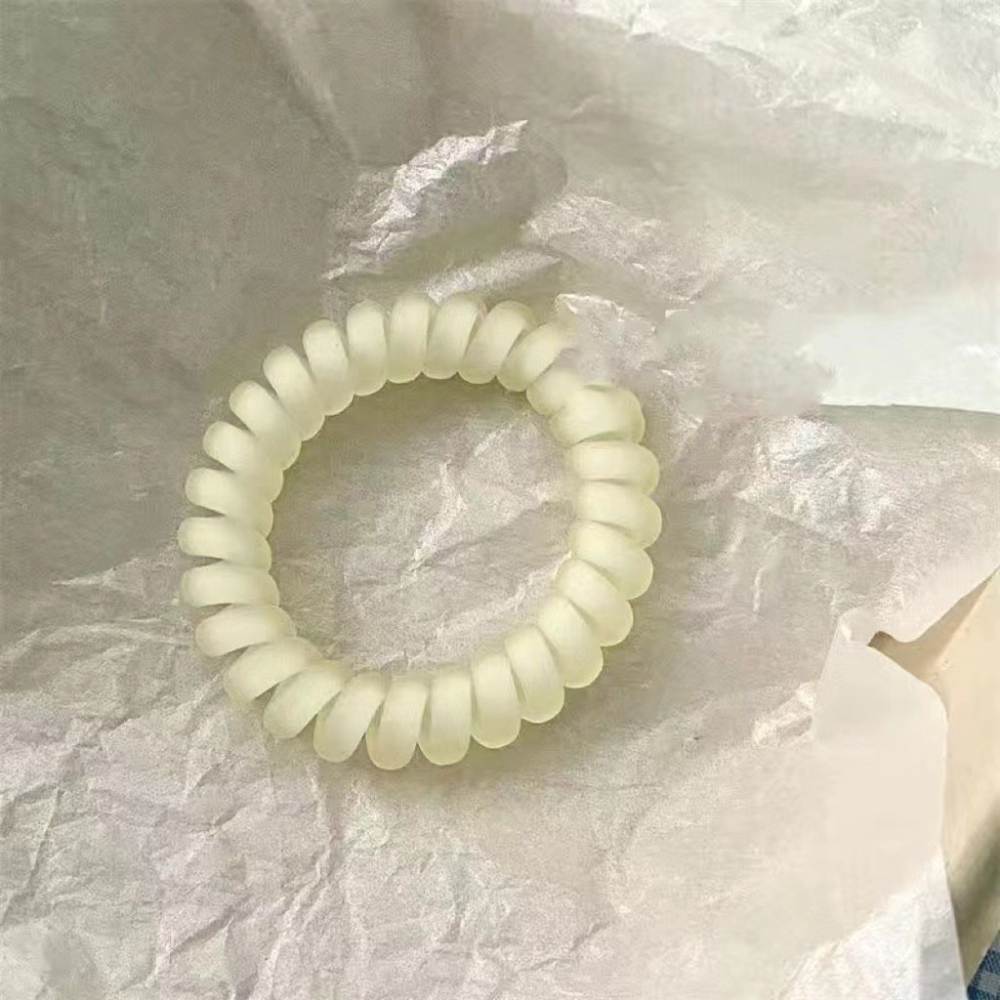 四色果凍色馬卡龍霧面電話線髮圈-細節圖2