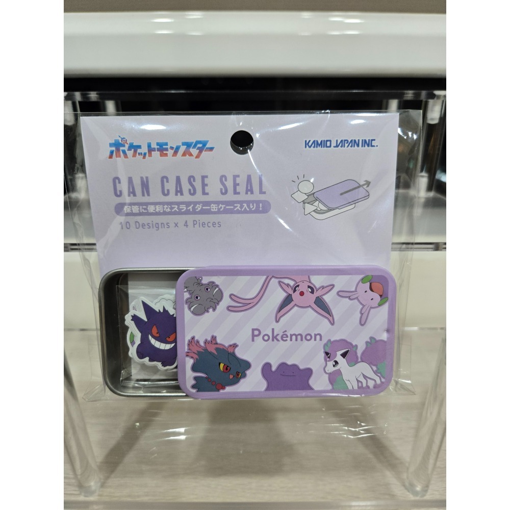 寶可夢 鐵盒貼紙 皮卡丘 耿鬼 百變怪-規格圖1