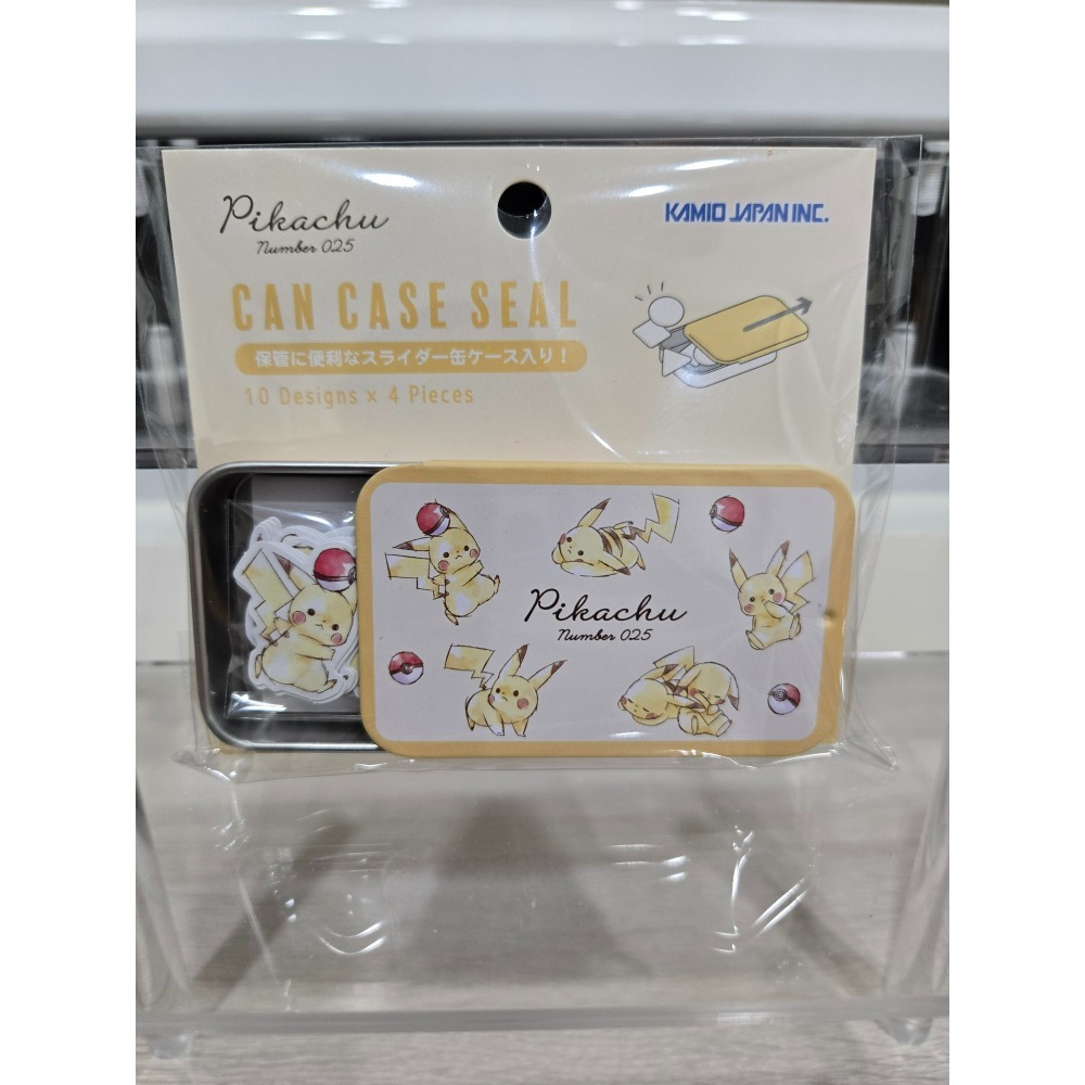 寶可夢 鐵盒貼紙 皮卡丘 耿鬼 百變怪-規格圖1