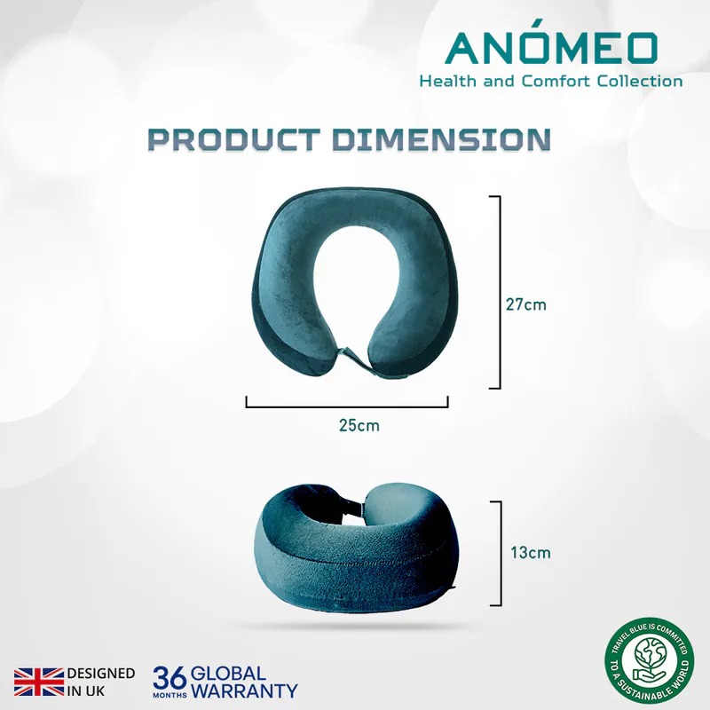 【 ANOMEO】頭枕 頸枕收納組 記憶棉 AN1011灰 AN1012 潮水~新品上市~免運中-細節圖3