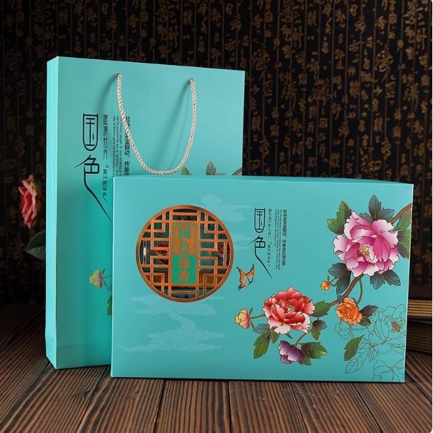 國色添香中式手提禮盒組｜月餅／蛋黃酥包裝盒-細節圖2