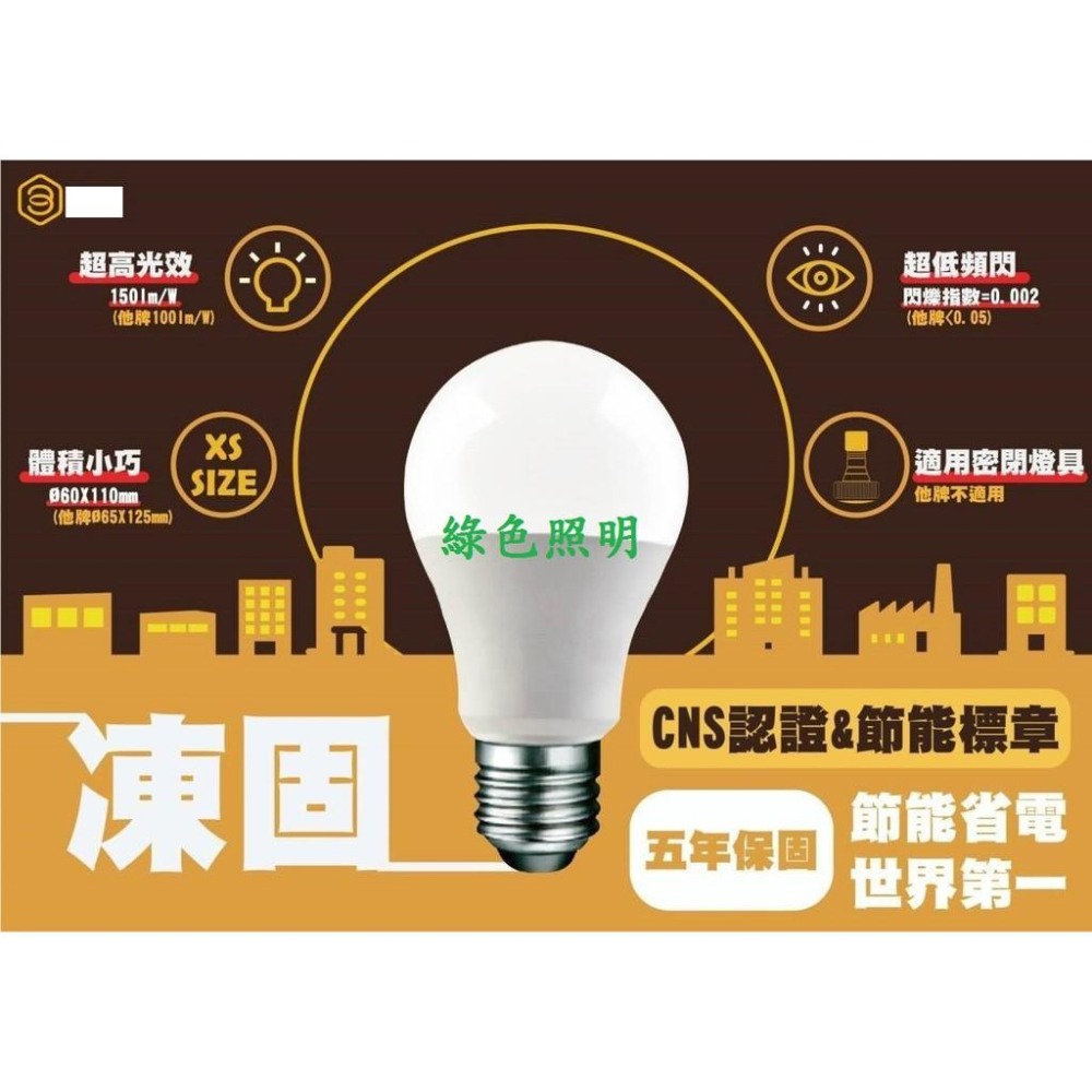 ☆ 綠色照明 ☆ 麗光 麗元 凍固球泡 LED15W E27 五年保固 LED燈泡-細節圖3