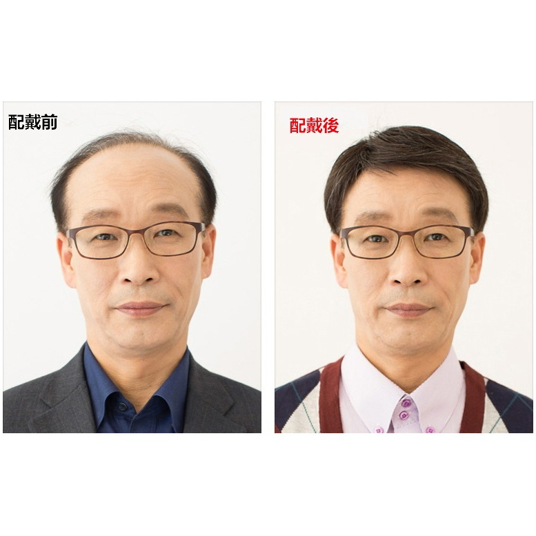 整頂式男假髮 真髮 假髮 短髮 整頭假髮 - 成熟男性髮型 旁分流海 爸爸造型 【黑二髮品】OTDU-細節圖6