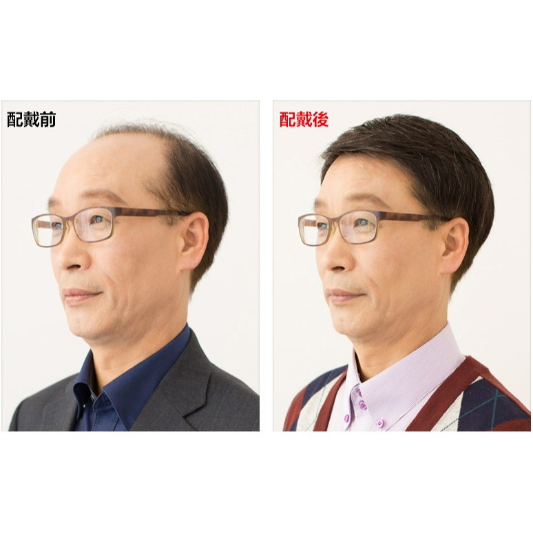整頂式男假髮 真髮 假髮 短髮 整頭假髮 - 成熟男性髮型 旁分流海 爸爸造型 【黑二髮品】OTDU-細節圖8