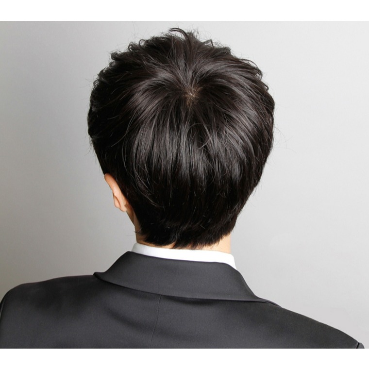 男生假髮 韓系髮型 男短髮 - 真人髮 年輕帥氣造型 整頂髮套 【黑二髮品】OTDW-細節圖6