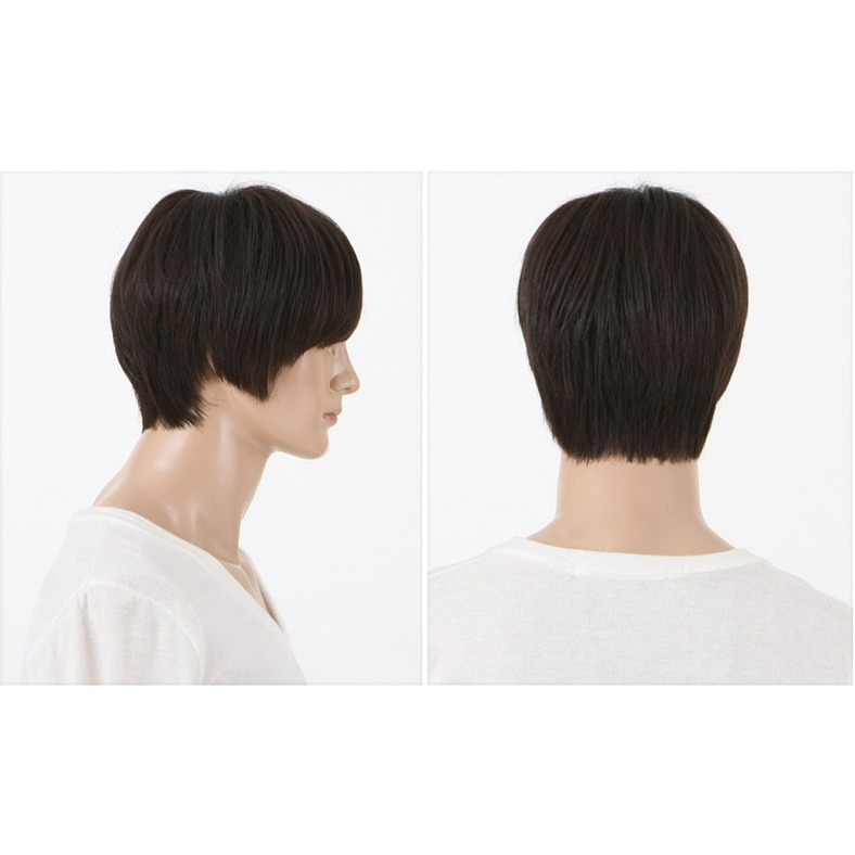 男假髮 整頂假髮 真人髮 短直髮-韓版髮型 帥氣 透氣內網 逼真頭頂 掉髮可戴 禿頂適用【黑二髮品】OTGA-細節圖4