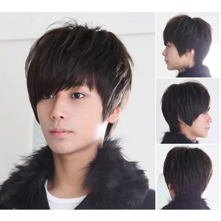 男假髮 整頂假髮 真人髮 短直髮-韓版髮型 帥氣 透氣內網 逼真頭頂 掉髮可戴 禿頂適用【黑二髮品】OTGA-細節圖5