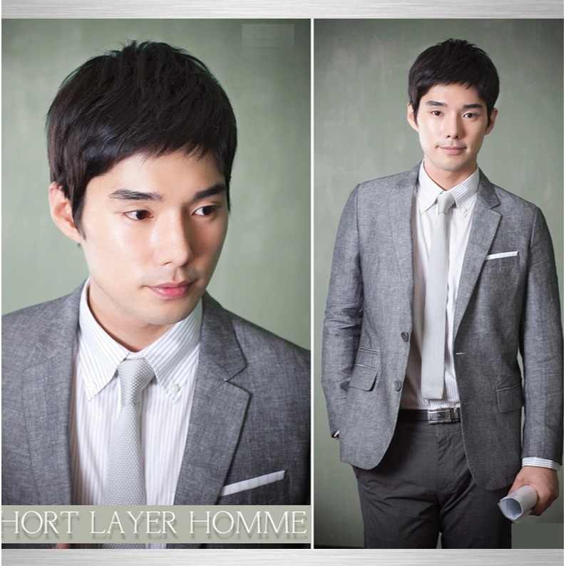男士假髮 真人髮 短髮 - 年輕帥氣直髮髮型 男生假髮【黑二髮品】OTGC-細節圖3