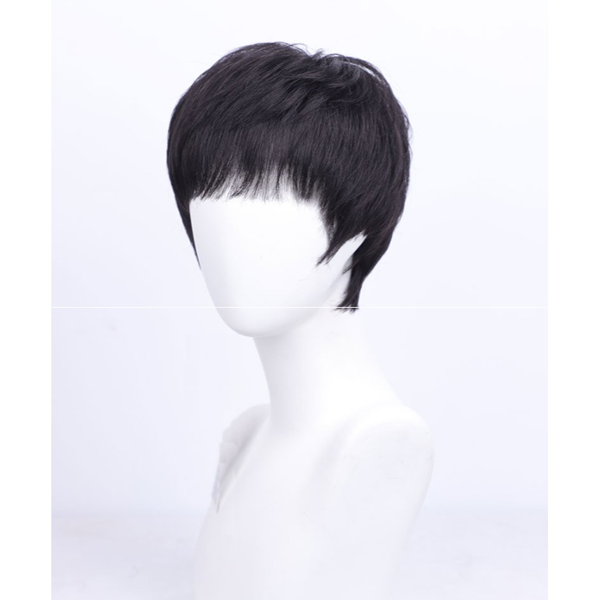 男士假髮 整頂假髮 真髮 短髮-韓版髮型 透氣內網 逼真頭頂 掉髮可戴 禿頂適用 變換造型【黑二髮品】OTBZB-細節圖3