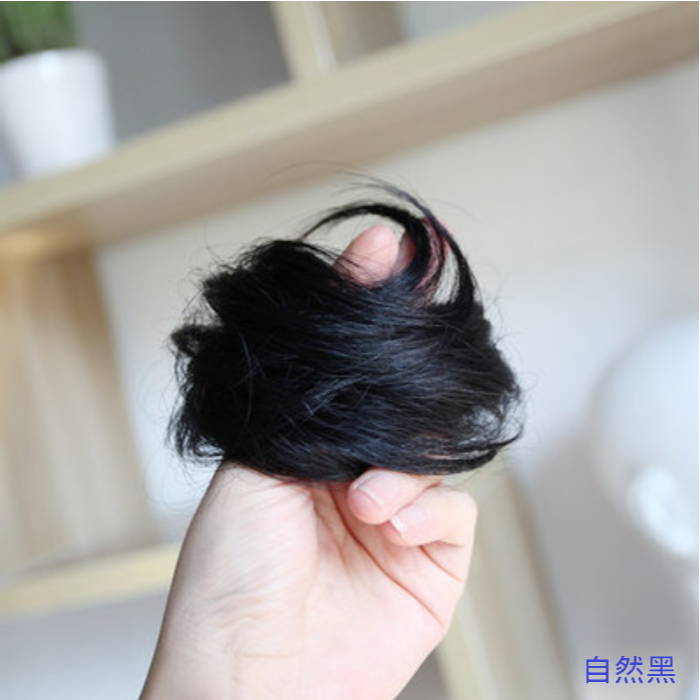男士 假髮 丸子頭 真人髮 假髮片-型男髮型 髮髻 盤髮器 蓬鬆髮圈 蓬鬆自然【黑二髮品】ONA-細節圖6