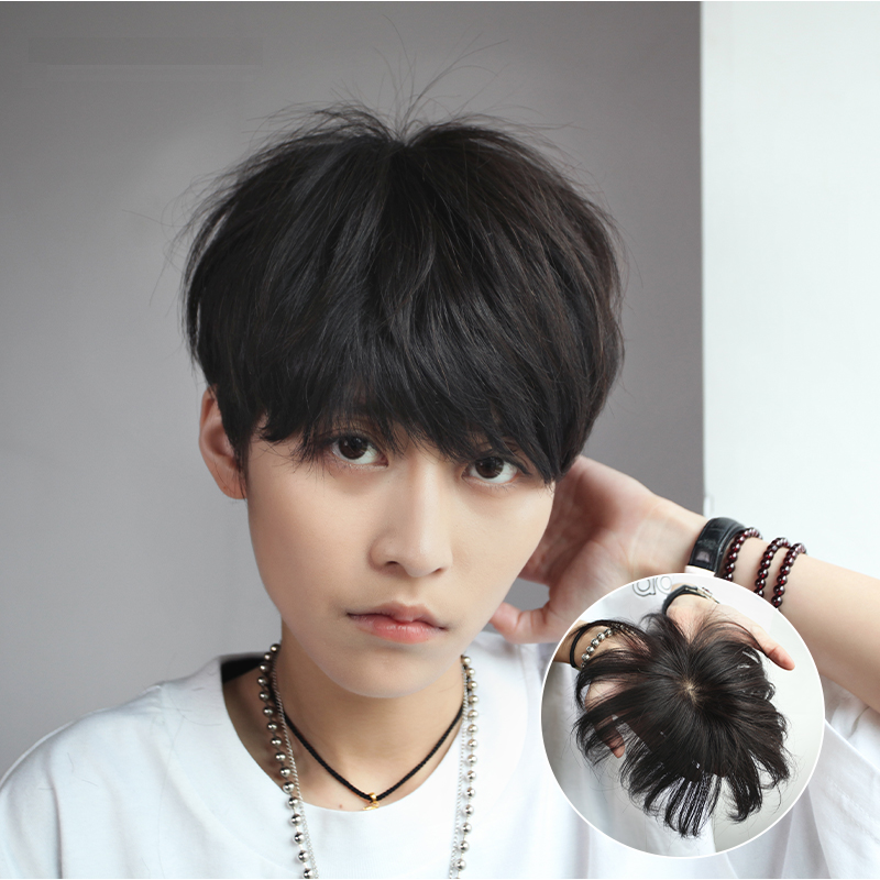 假髮片 男生補髮片 頭頂假髮 全真髮-手織工藝 透氣內網 逼真頭皮 遮白髮 掉髮 增髮量 禿頭【黑二髮品】ONF-細節圖2