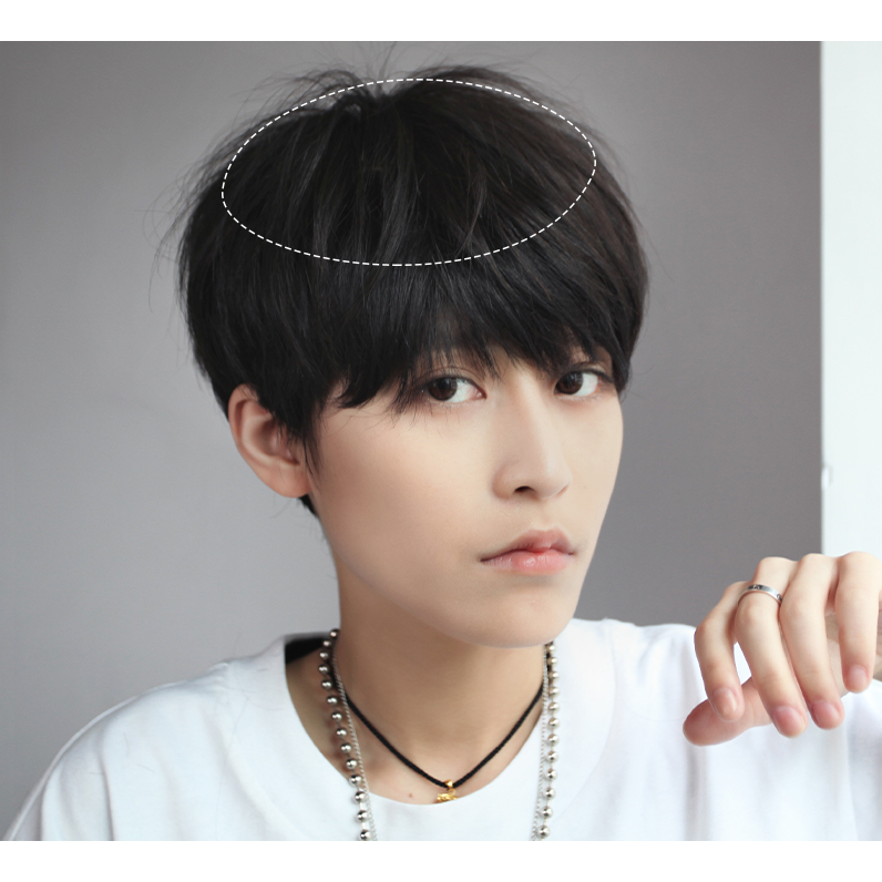 假髮片 男生補髮片 頭頂假髮 全真髮-手織工藝 透氣內網 逼真頭皮 遮白髮 掉髮 增髮量 禿頭【黑二髮品】ONF-細節圖5