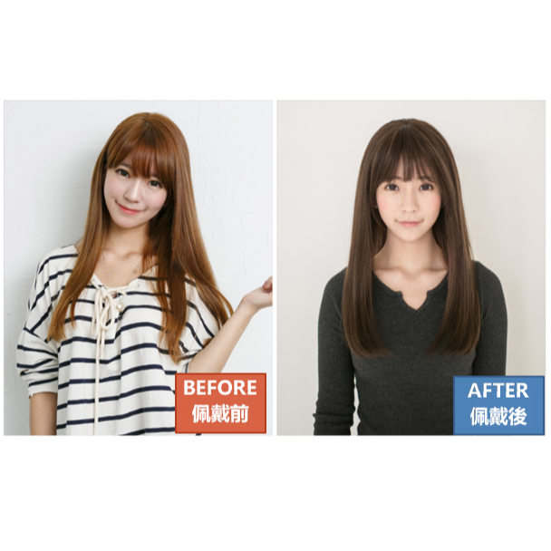 長直髮 整頂真髮 假髮 女生假髮  - 氣質髮型 蓬鬆自然 掉髮可戴 【黑二髮品】OTQZ9-細節圖2