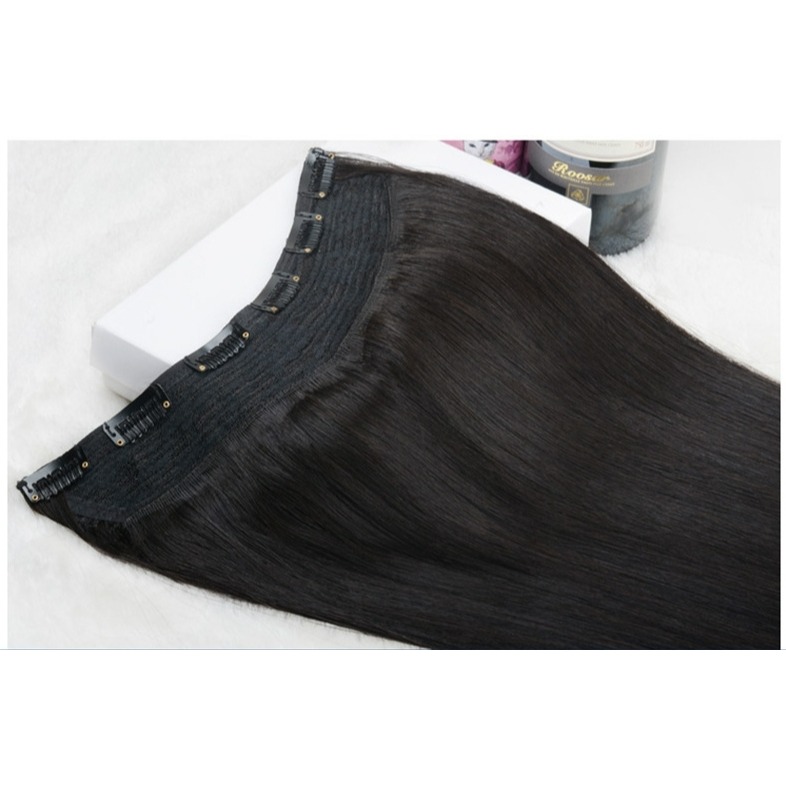 真髮髮片 一片式 U型補髮片假髮片-隱形無痕 接髮 逼真舒適 增加髮長 (45cm)【黑二髮品】OTSB-細節圖9