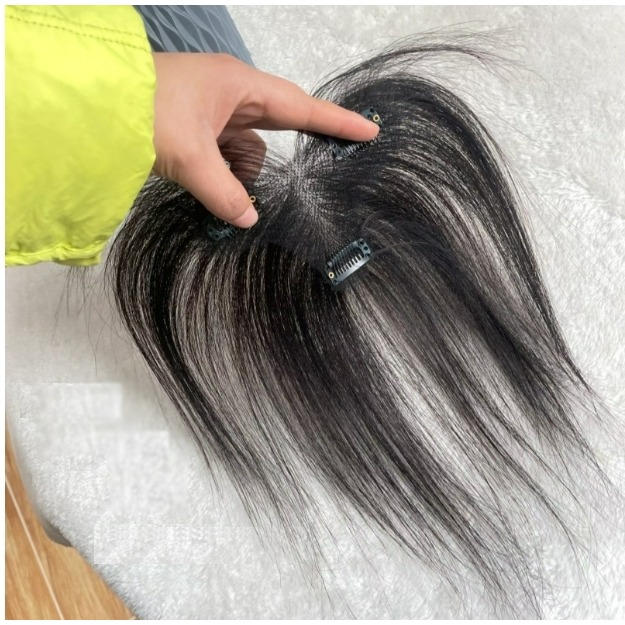 瀏海髮片 頭頂髮片 全真髮假髮片 前額補髮- 全手織內網 超輕薄 透氣 髮際線補髮【黑二髮品 】TGZ6-細節圖5